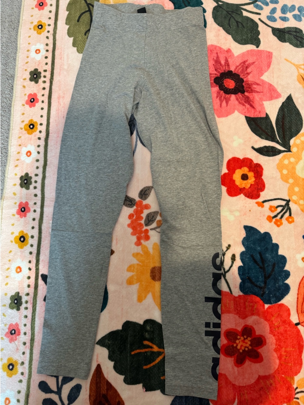 adidas Gray Performance Leggings with Logo